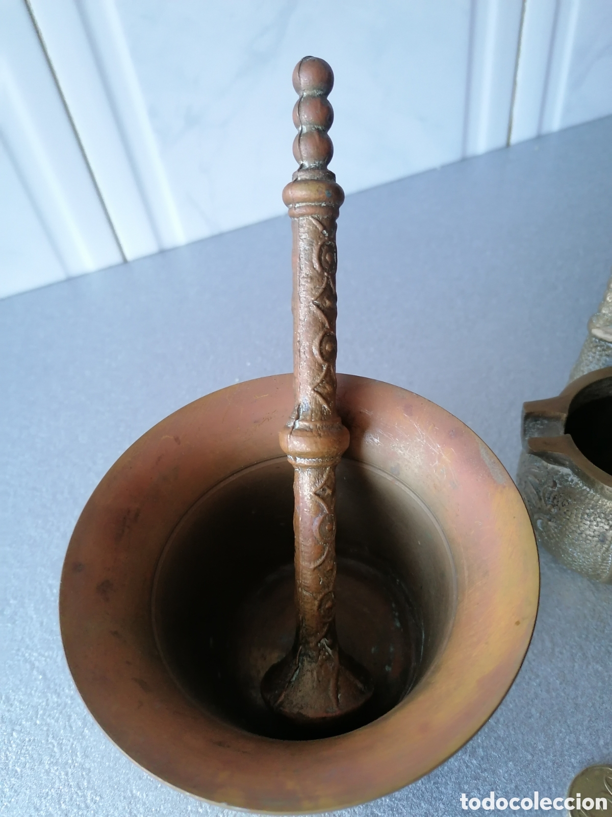 Antig&uuml;edades: Almirez reyes cat&oacute;licos y pipa bronze - Foto 5