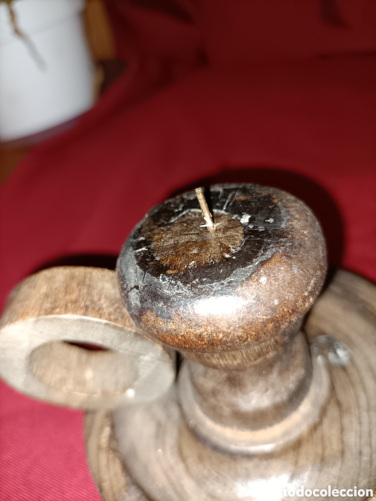 Antig&uuml;edades: Original palmatoria de madera. - Foto 3