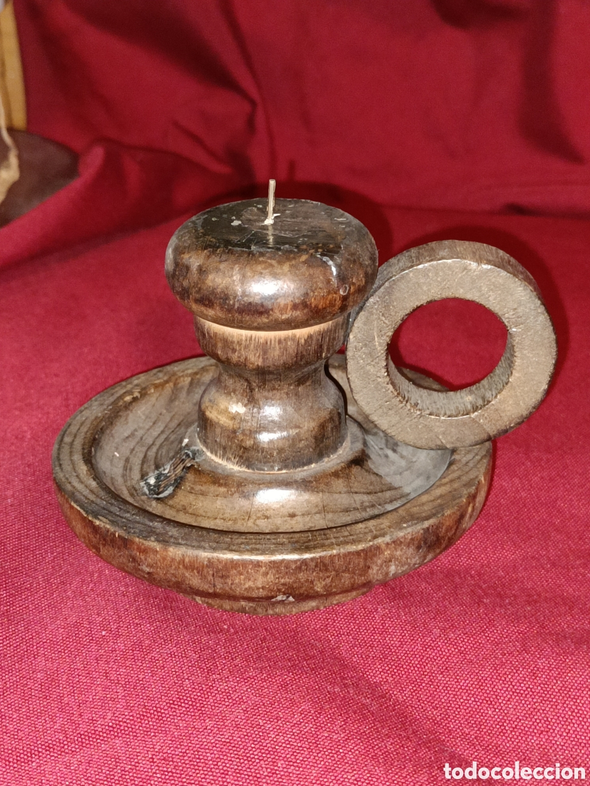 Antig&uuml;edades: Original palmatoria de madera. - Foto 1