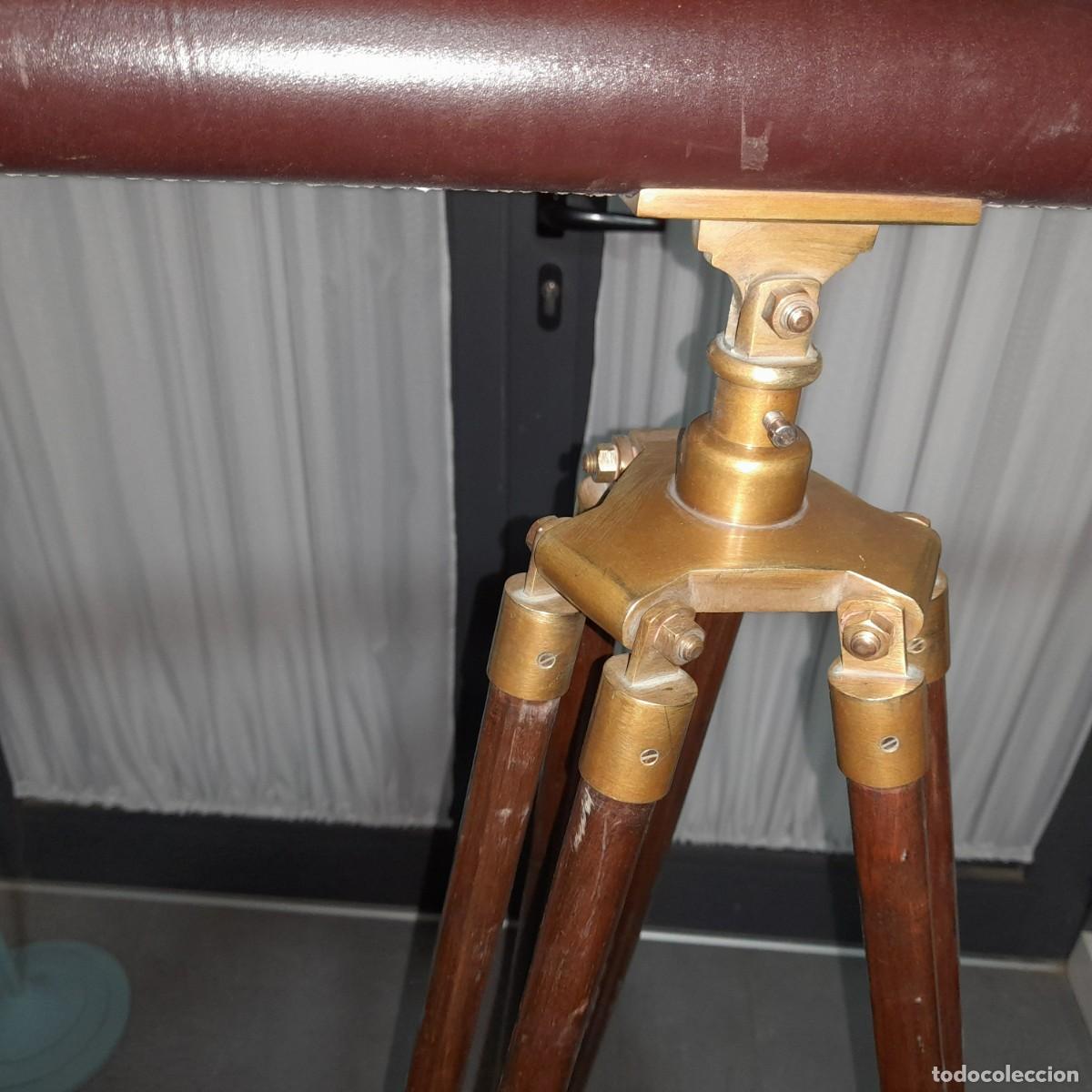 Antig&uuml;edades: Telescopio de bronce con tripode de madera - Foto 4