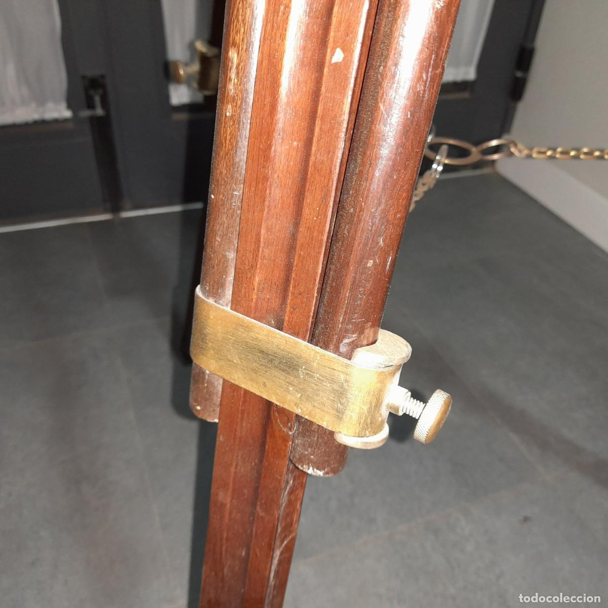 Antig&uuml;edades: Telescopio de bronce con tripode de madera - Foto 9
