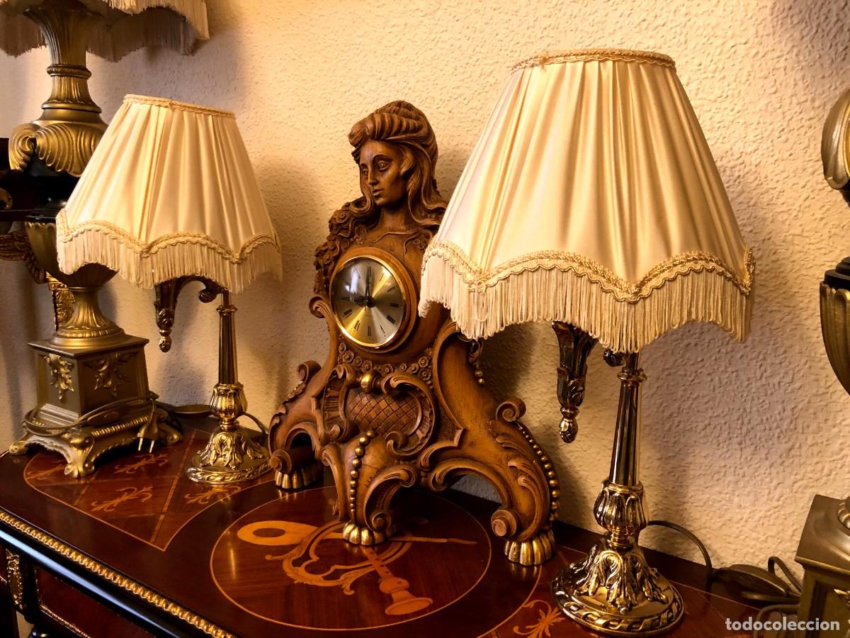 Antig&uuml;edades: Pareja de l&aacute;mparas en bronce 4 - Foto 1