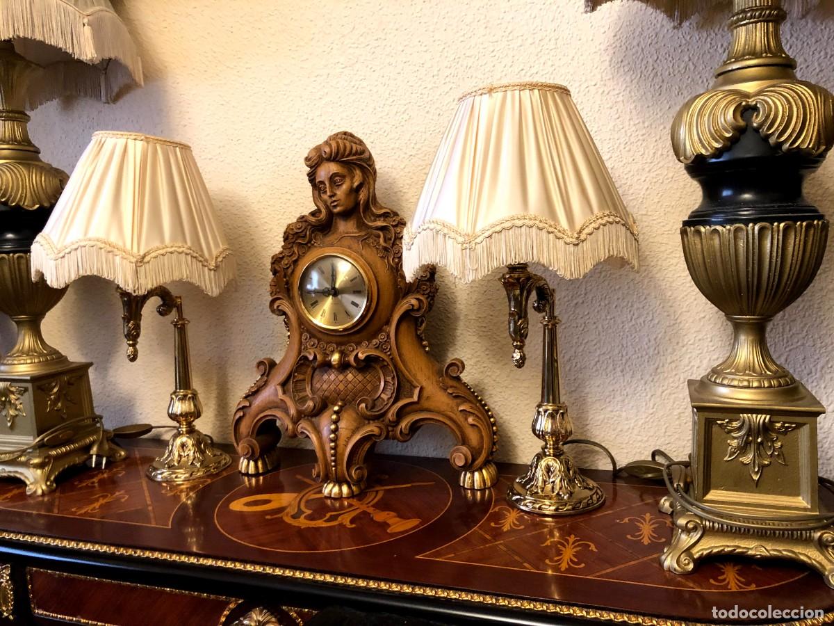 Antig&uuml;edades: Pareja de l&aacute;mparas en bronce 4 - Foto 3