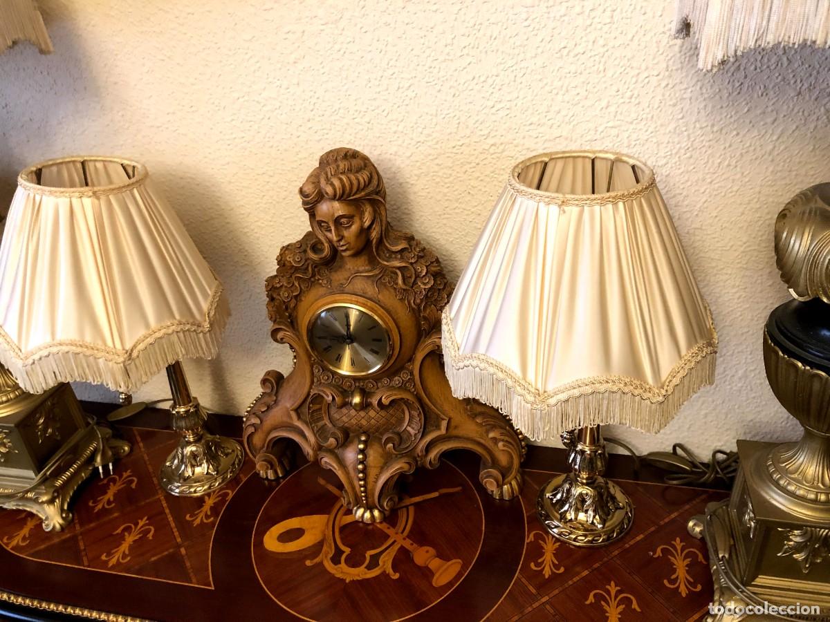 Antig&uuml;edades: Pareja de l&aacute;mparas en bronce 4 - Foto 5