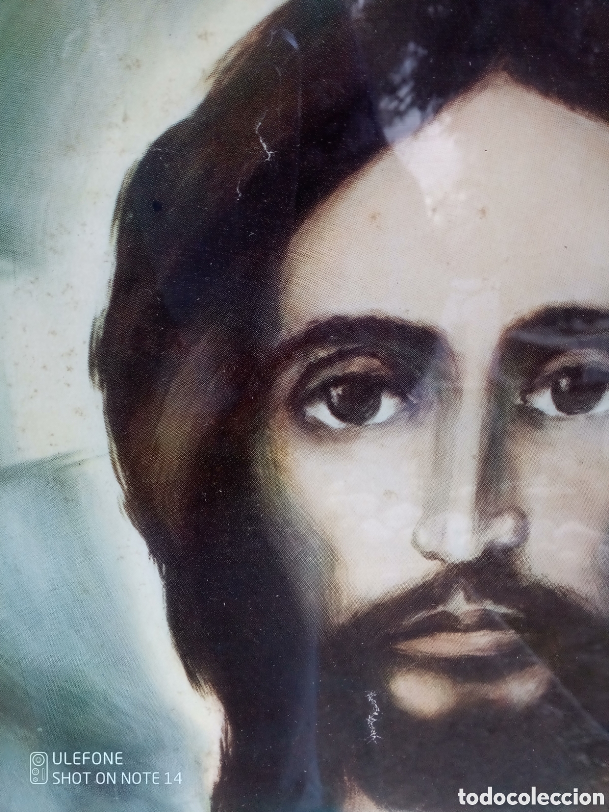 Antig&uuml;edades: CUADRO LAMINA SAGRADO CORAZ&Oacute;N JES&Uacute;S - Foto 3