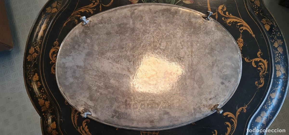 Antig&uuml;edades: Bandeja &Aacute;rabe de alpaca plateada - Foto 9