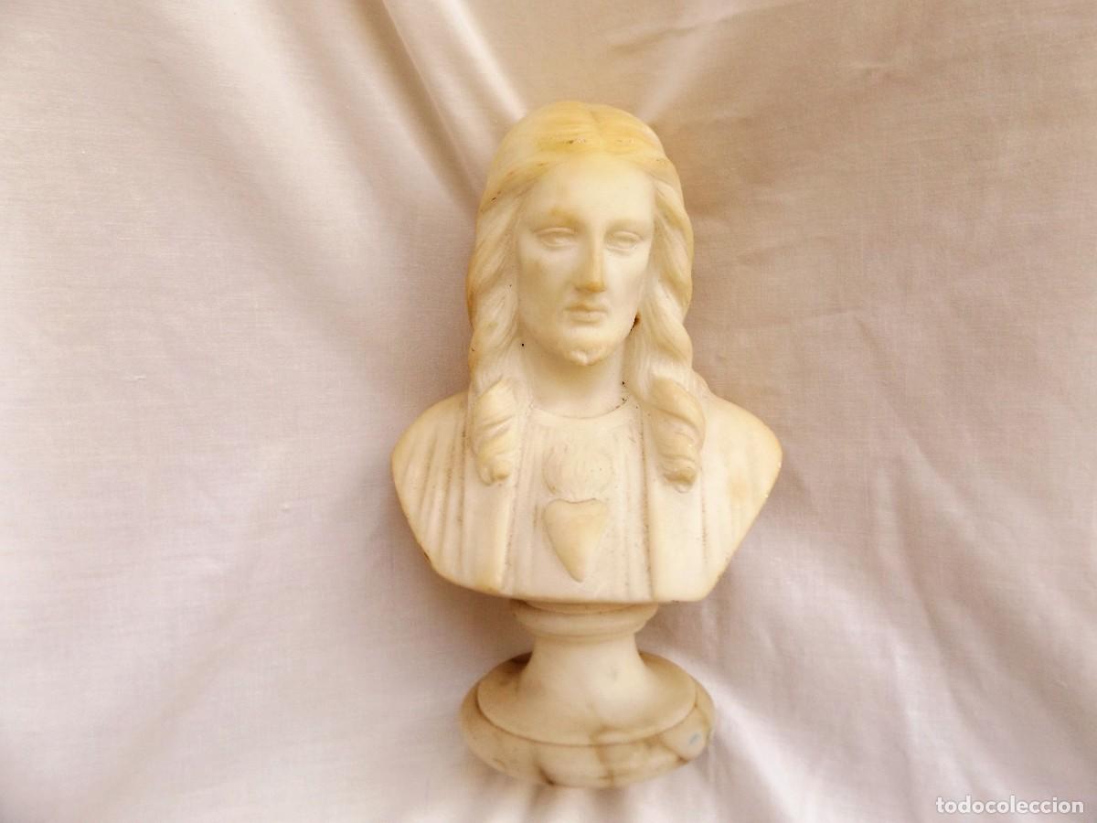 Antig&uuml;edades: Sagrado coraz&oacute;n de Jes&uacute;s en m&aacute;rmol - Foto 1