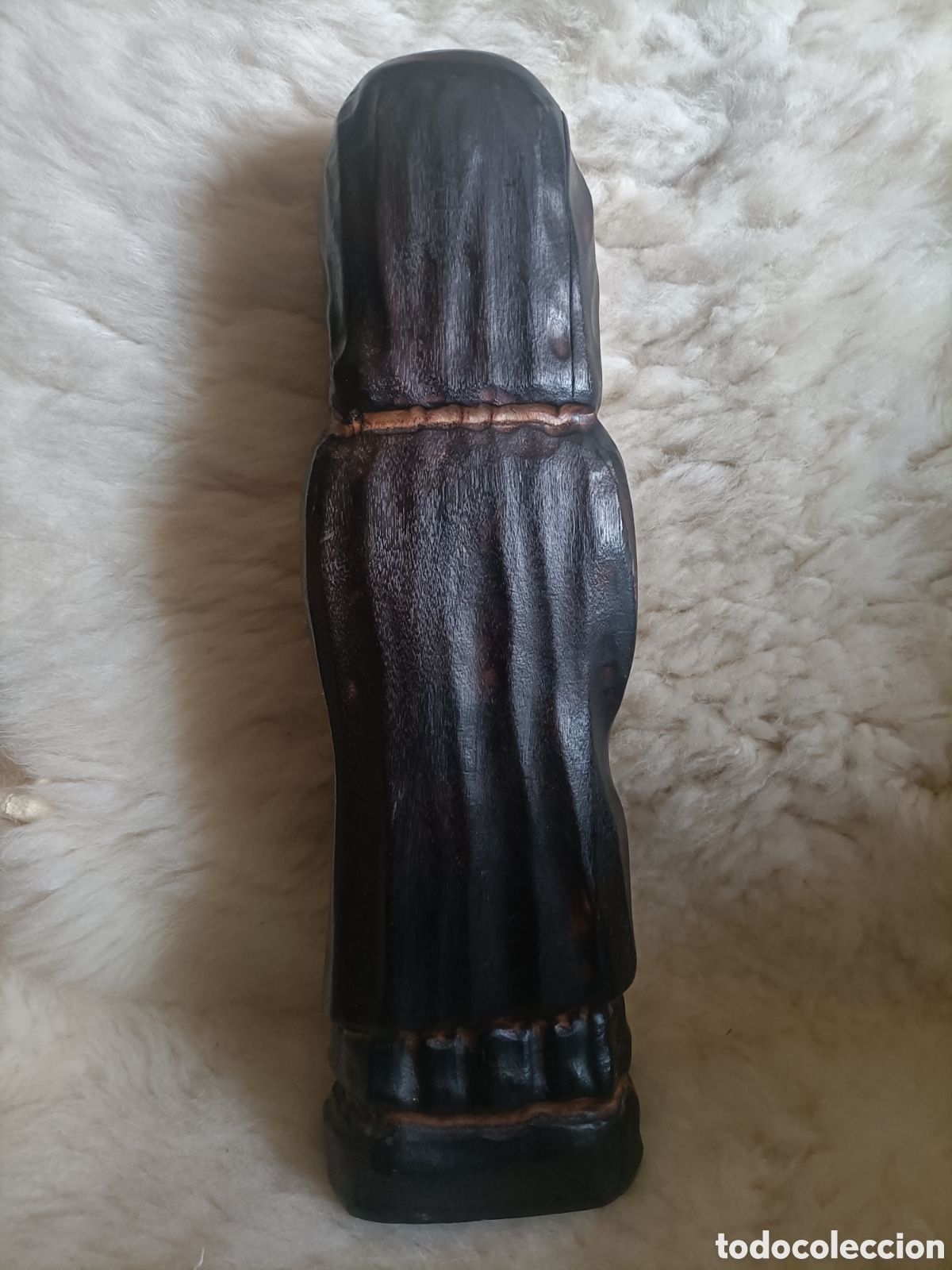 Antig&uuml;edades: Antigua figura de Mois&eacute;s madera maciza. - Foto 6
