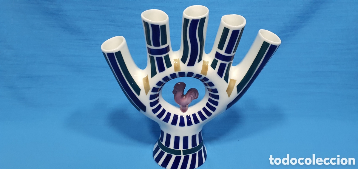Antig&uuml;edades: BONITO CANDELABRO SARGADELOS 5 DEDOS. - Foto 8