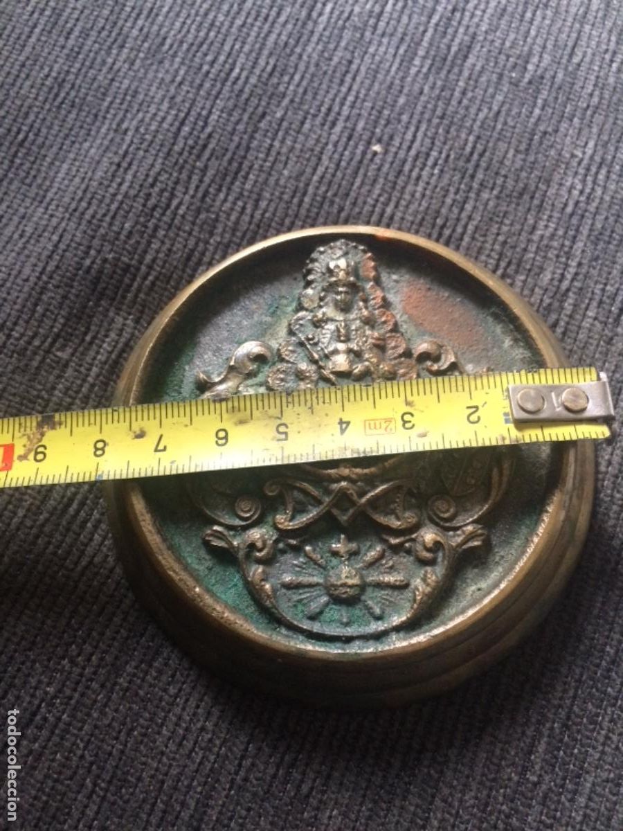 Antig&uuml;edades: Gran Clavo bronce virgen xix - Foto 2