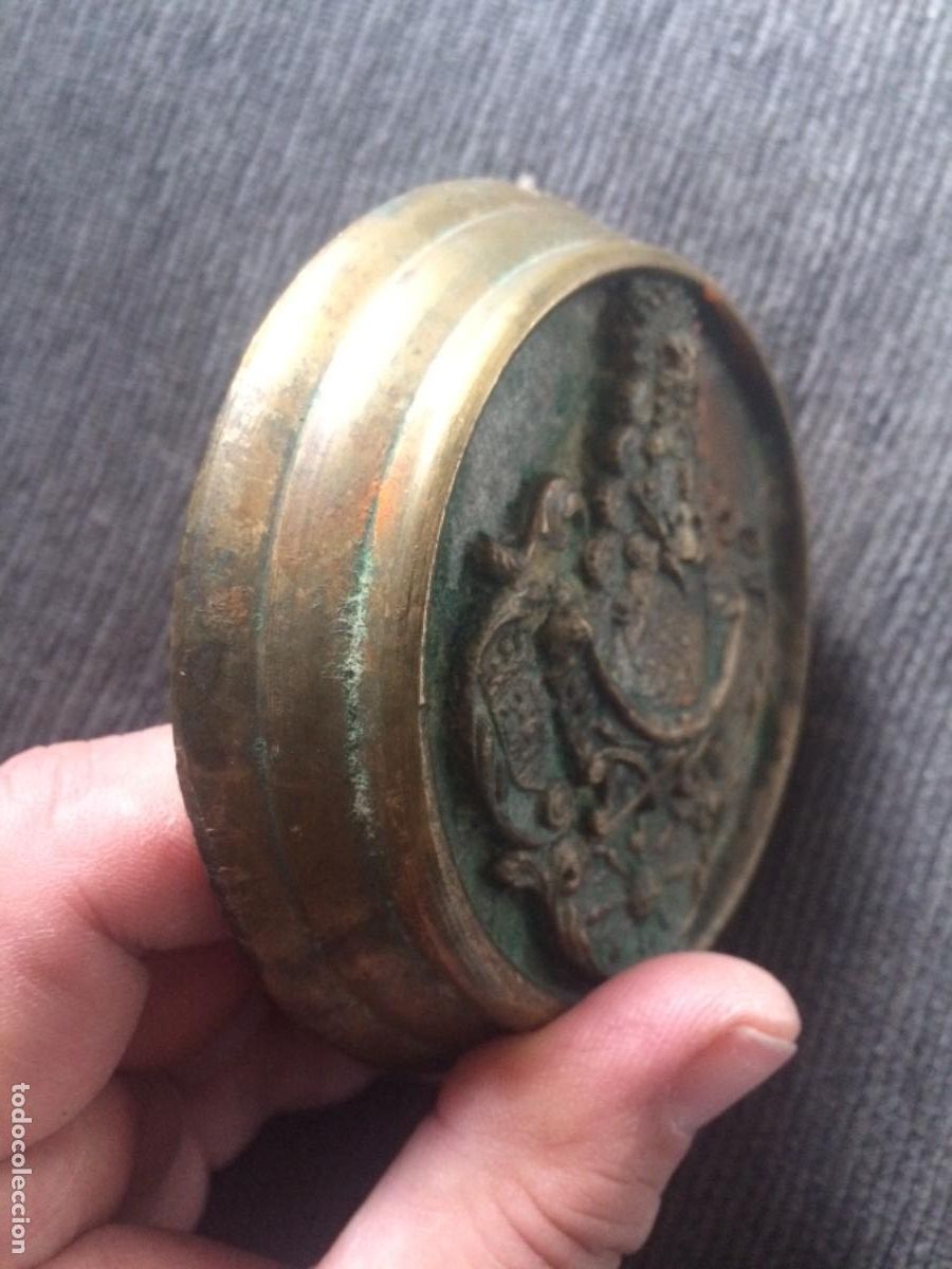 Antig&uuml;edades: Gran Clavo bronce virgen xix - Foto 5