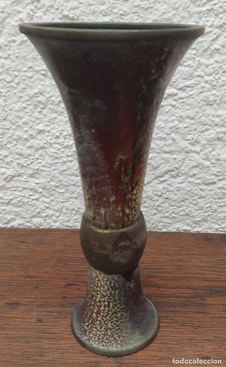 Antig&uuml;edades: JARR&Oacute;N DE BRONCE ESMALTADO - Foto 4