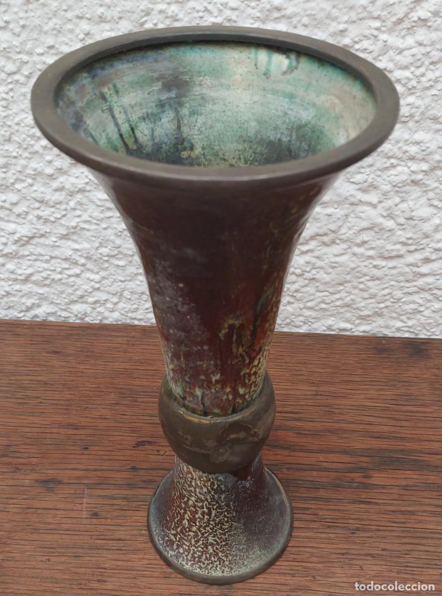 Antig&uuml;edades: JARR&Oacute;N DE BRONCE ESMALTADO - Foto 5