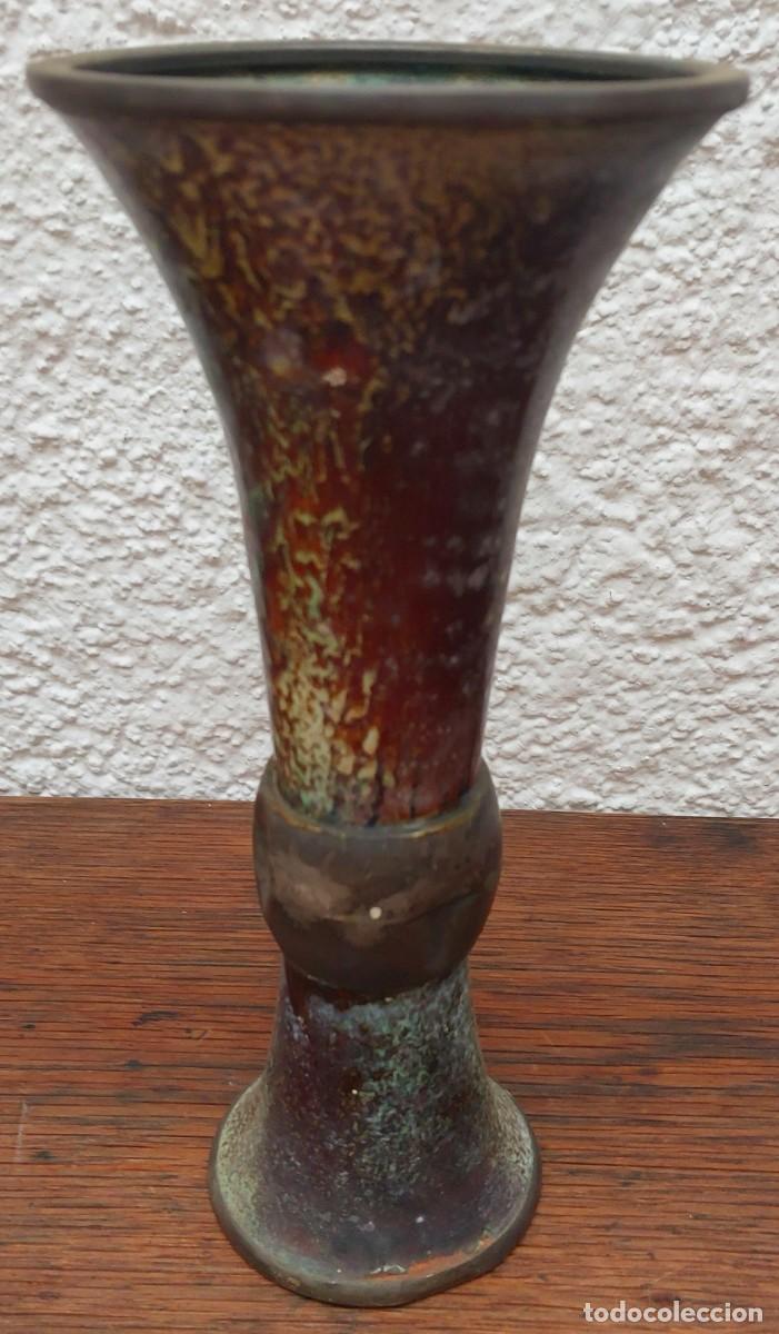 Antig&uuml;edades: JARR&Oacute;N DE BRONCE ESMALTADO - Foto 6