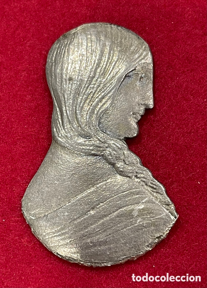 Antig&uuml;edades: Busto en plata de ley de mujer rezando. - Foto 2