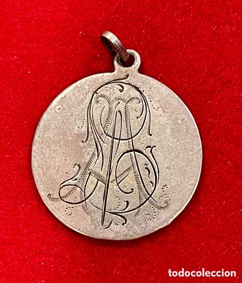 Antig&uuml;edades: Medalla en plata de ley de San Antonio. - Foto 2