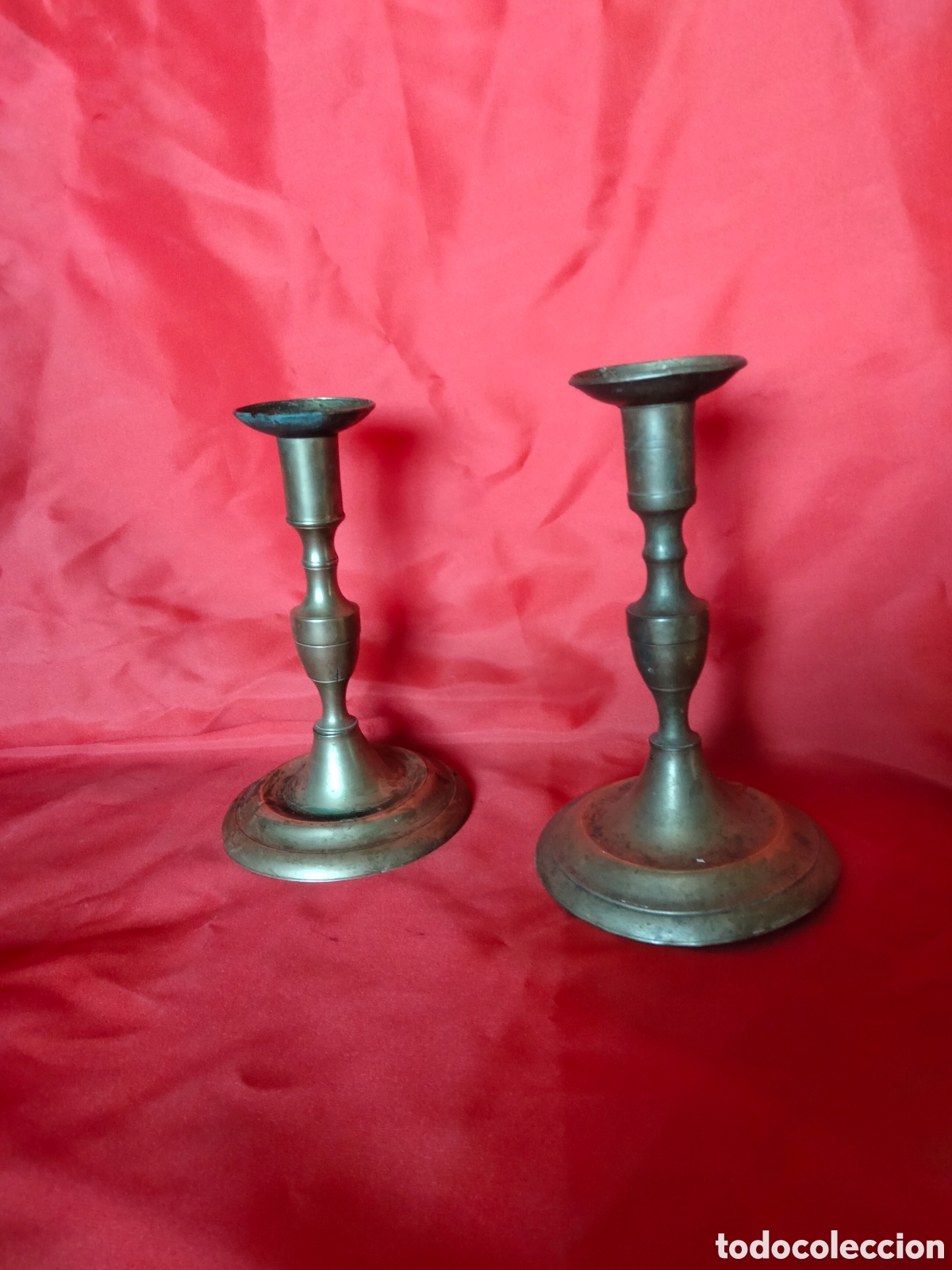 Antig&uuml;edades: Candelabros antiguos 23cm - Foto 3