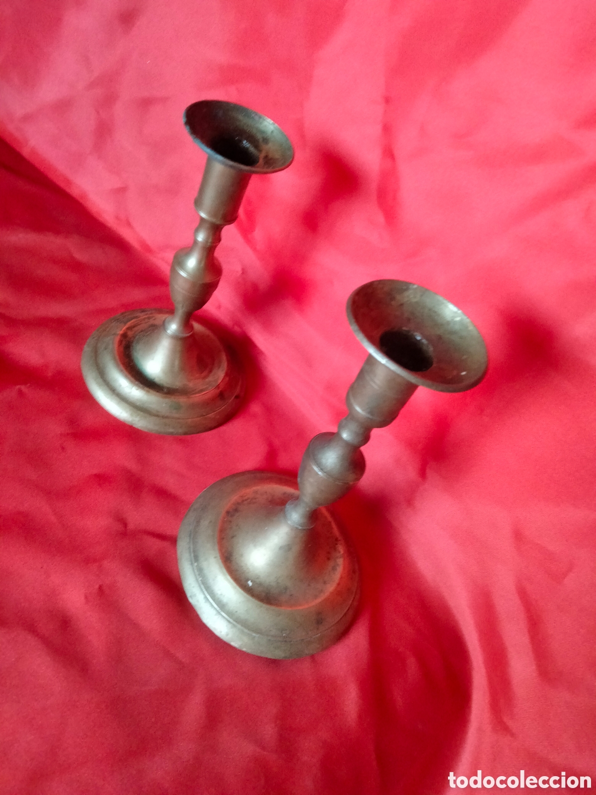 Antig&uuml;edades: Candelabros antiguos 23cm - Foto 6