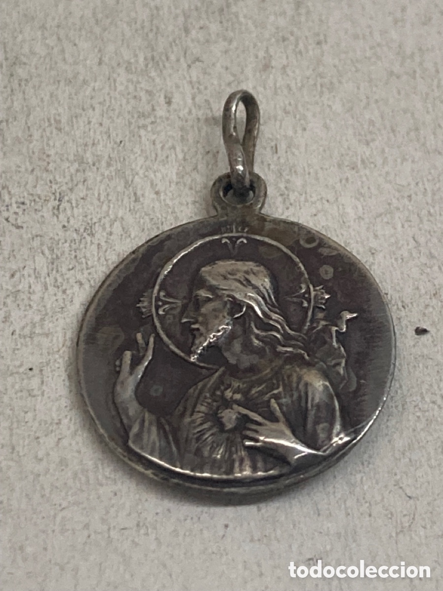 Antig&uuml;edades: Medalla de plata religiosa - Foto 1