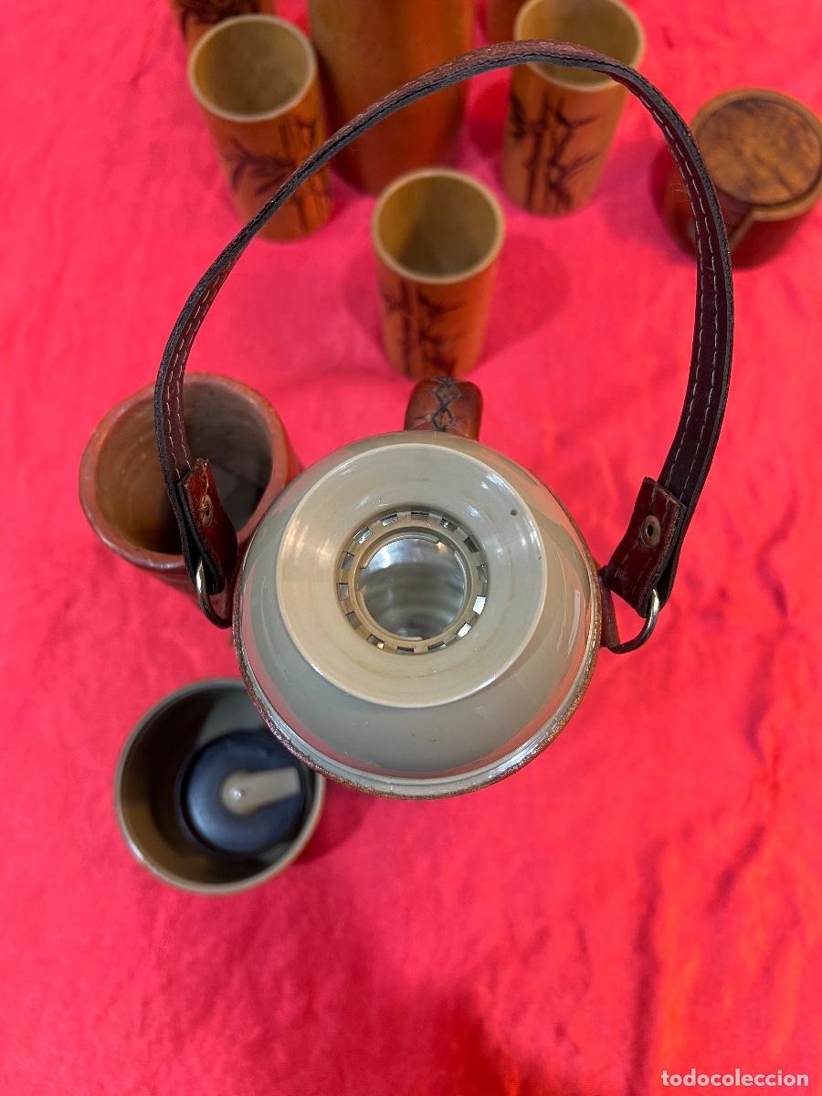 Antig&uuml;edades: JUEGO VASOS MADERA - Foto 5