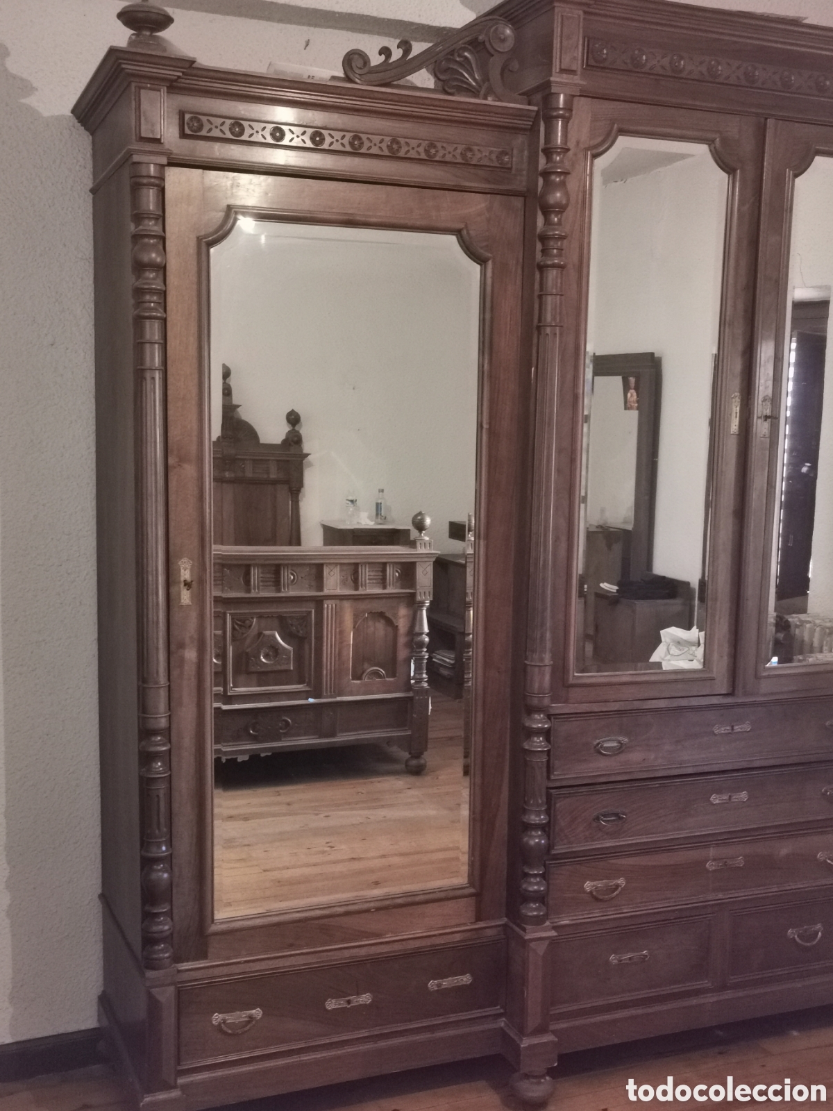 Antig&uuml;edades: Expectacular habitaci&oacute;n Nogal - Foto 2
