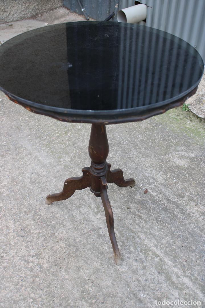 Antig&uuml;edades: mesa de marqueteria con cristal - Foto 5
