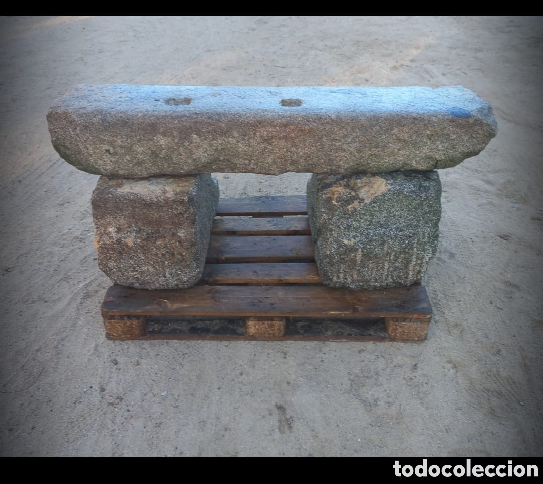 Antig&uuml;edades: Banco antig&uuml;o de granito - Foto 3
