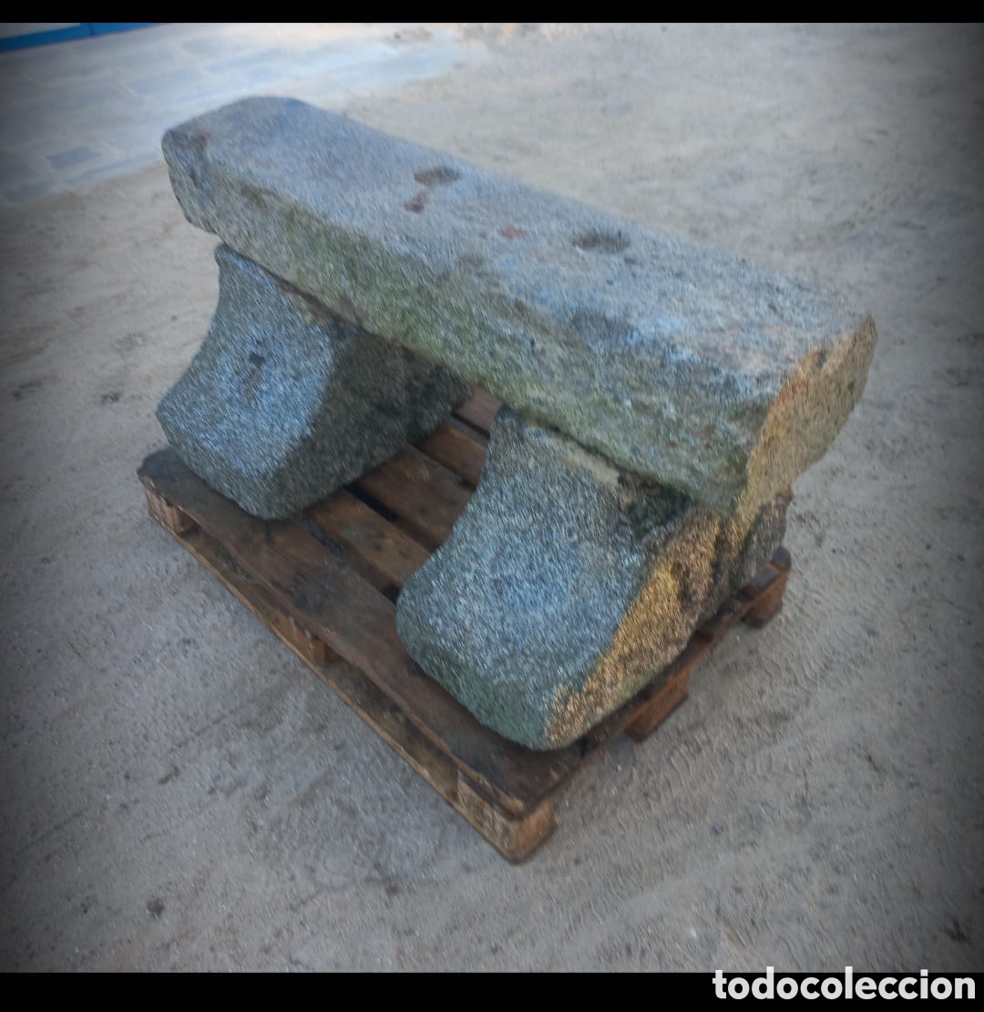 Antig&uuml;edades: Banco antig&uuml;o de granito - Foto 4