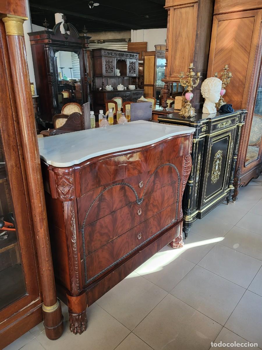 Antig&uuml;edades: C&oacute;moda de palma de caoba - Foto 5
