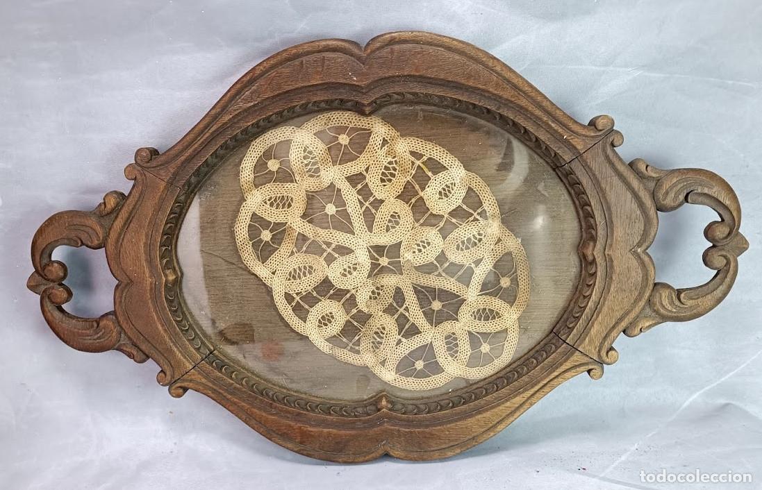 Antig&uuml;edades: bandeja antigua madera circa 1840 - Foto 1