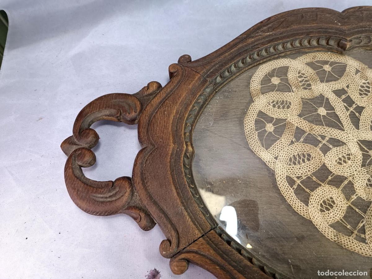 Antig&uuml;edades: bandeja antigua madera circa 1840 - Foto 4