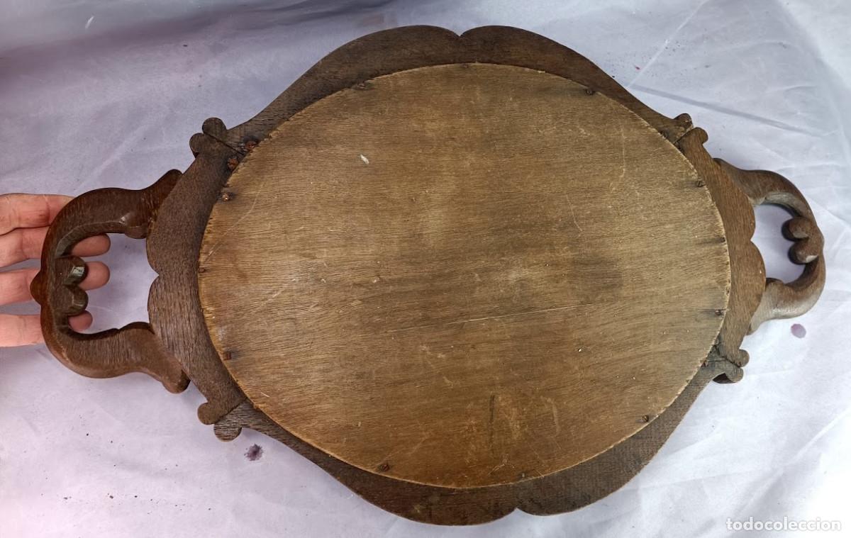 Antig&uuml;edades: bandeja antigua madera circa 1840 - Foto 5