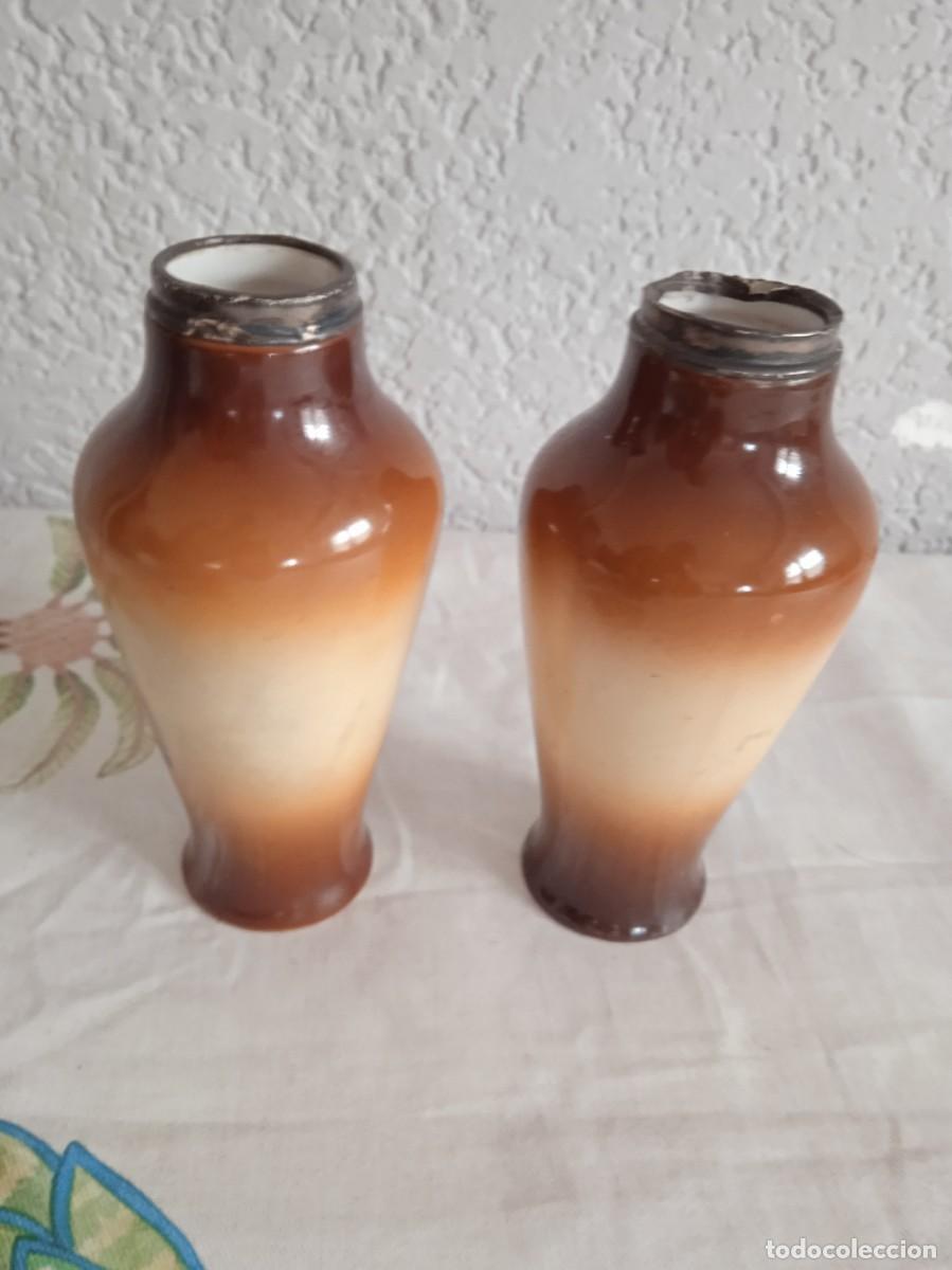 Antig&uuml;edades: Pareja botellas el cuello es de plata - Foto 2