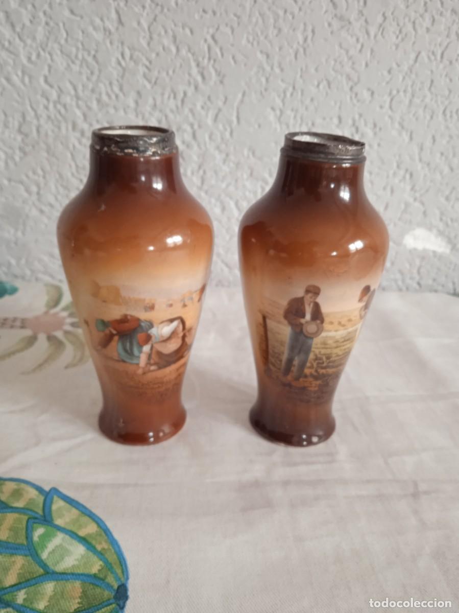 Antig&uuml;edades: Pareja botellas el cuello es de plata - Foto 3