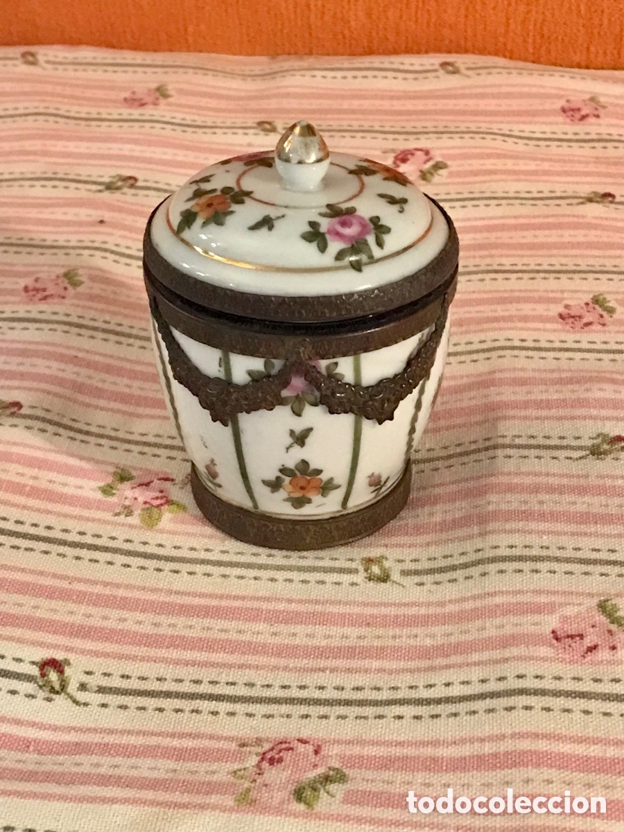 Antig&uuml;edades: Tintero de porcelana S.XIX - Foto 2