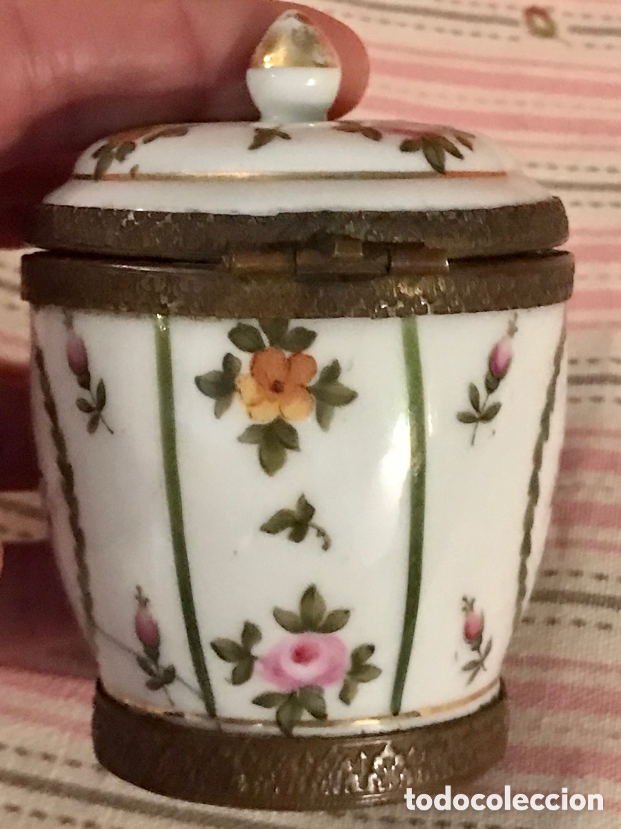 Antig&uuml;edades: Tintero de porcelana S.XIX - Foto 4