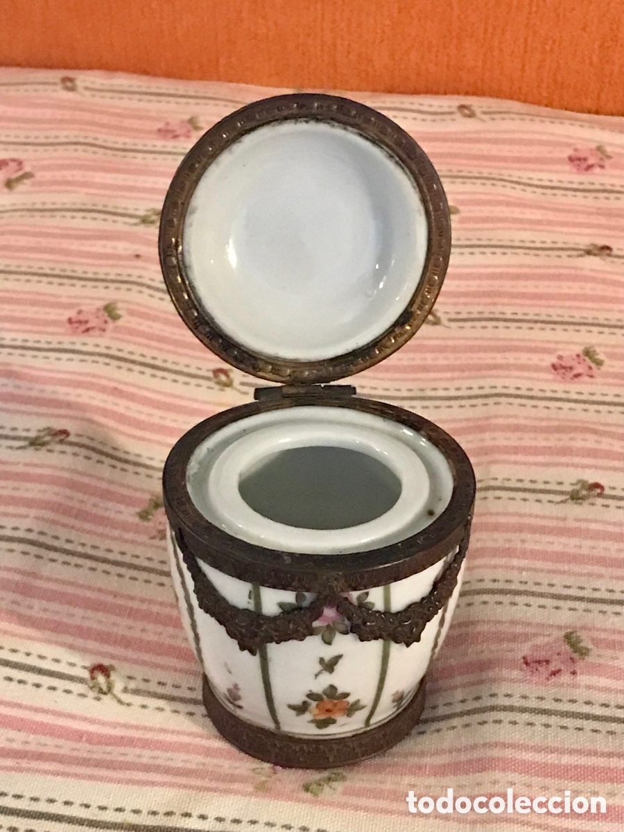 Antig&uuml;edades: Tintero de porcelana S.XIX - Foto 7