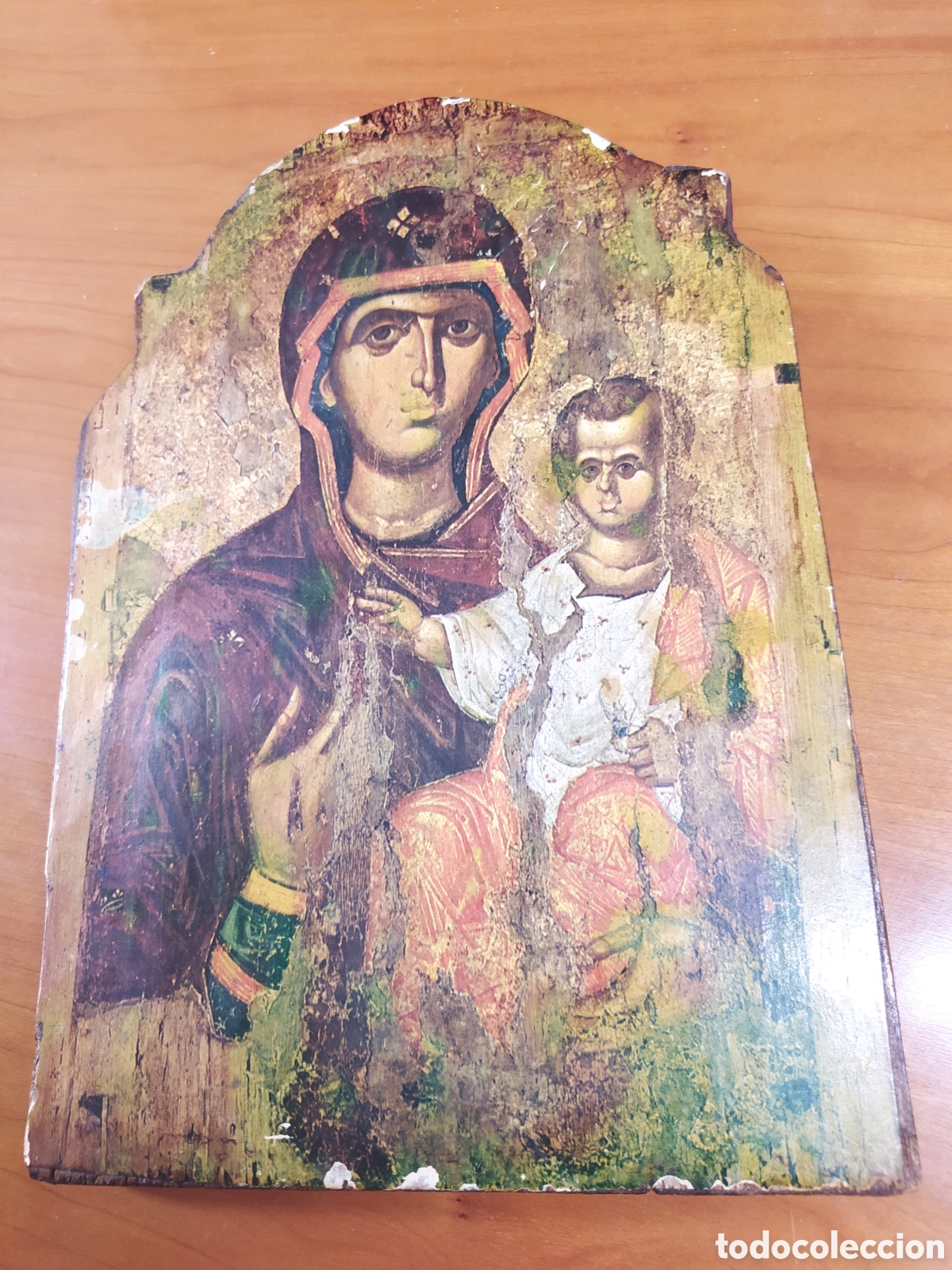 Antig&uuml;edades: ICONO RELIGIOSO EN MADERA - Foto 2