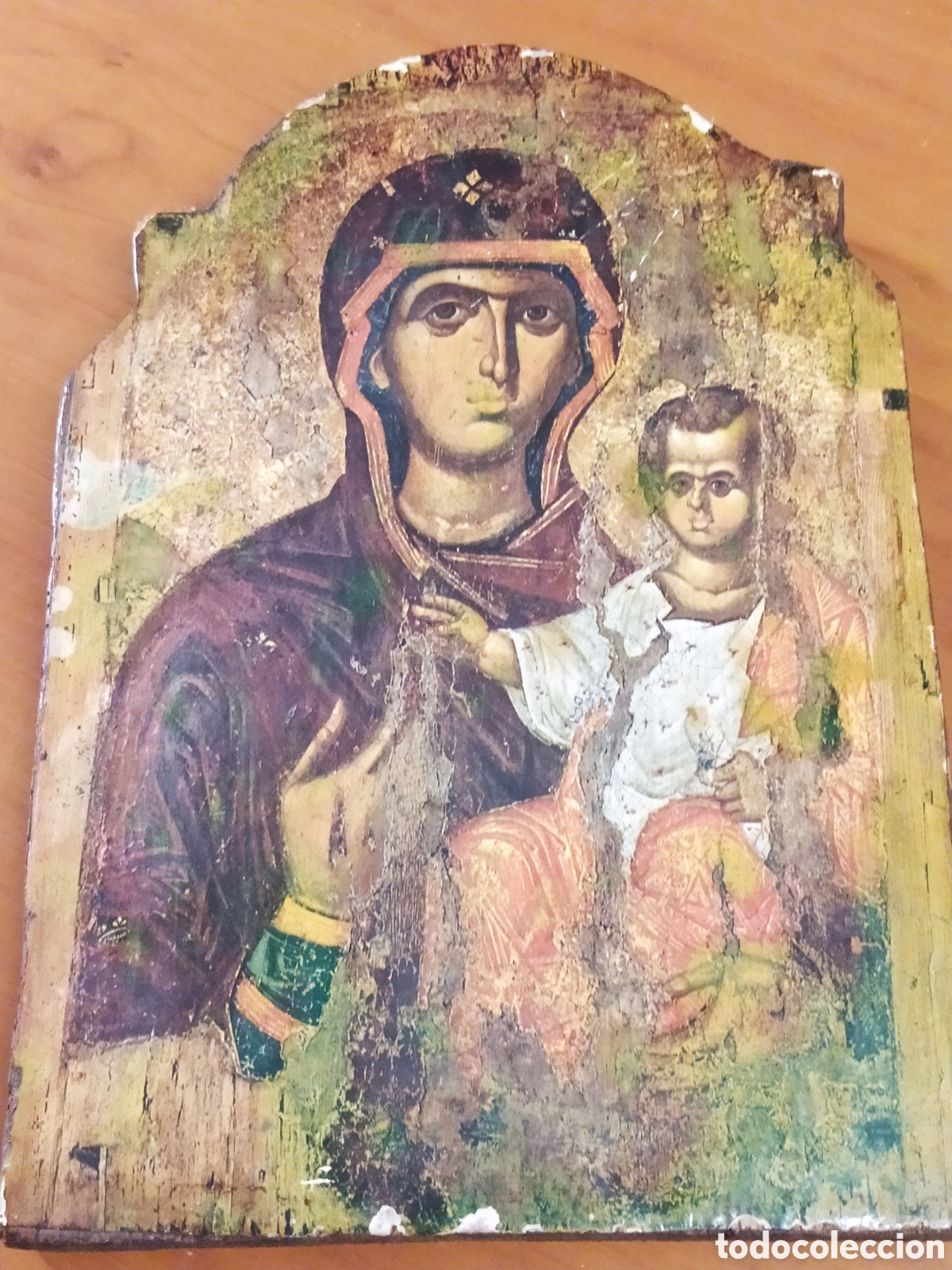 Antig&uuml;edades: ICONO RELIGIOSO EN MADERA - Foto 1