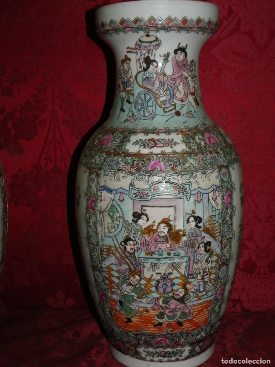 Antig&uuml;edades: Pareja de jarrones de Cant&oacute;n, China, S-XIX - Foto 14