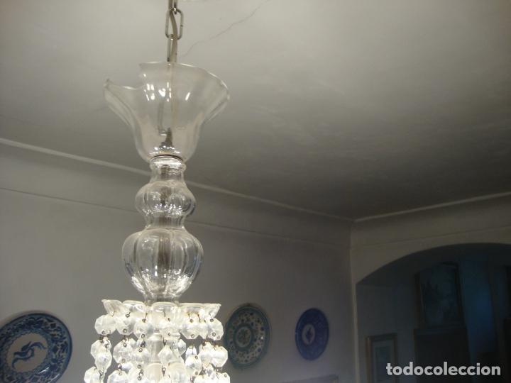 Antig&uuml;edades: lampara de cristal, gran tama&ntilde;o - Foto 3