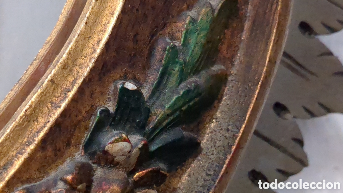 Antig&uuml;edades: Espejo antiguo con marco de madera - Foto 4