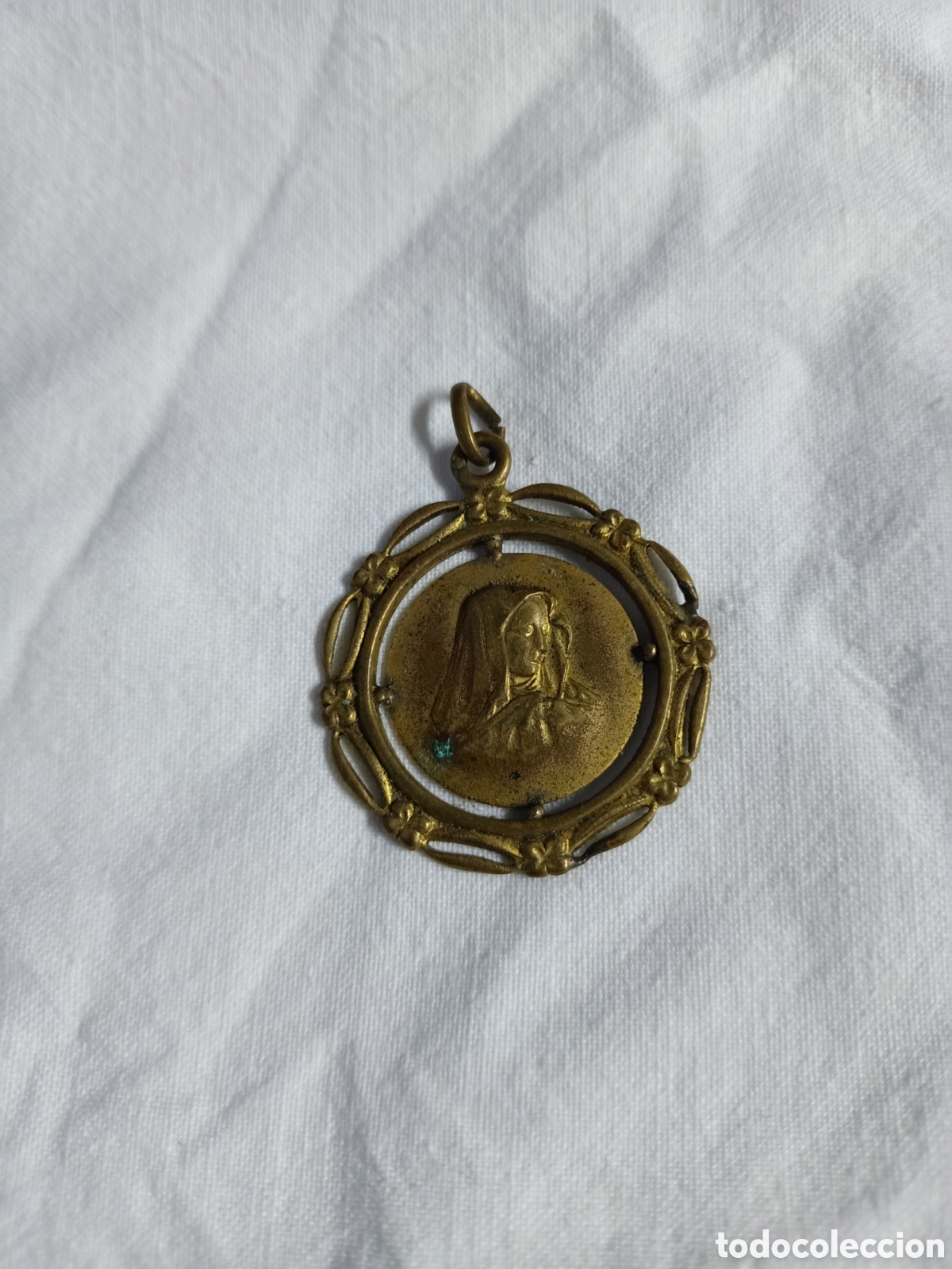 Antig&uuml;edades: Antigua medalla de cobre - Foto 1