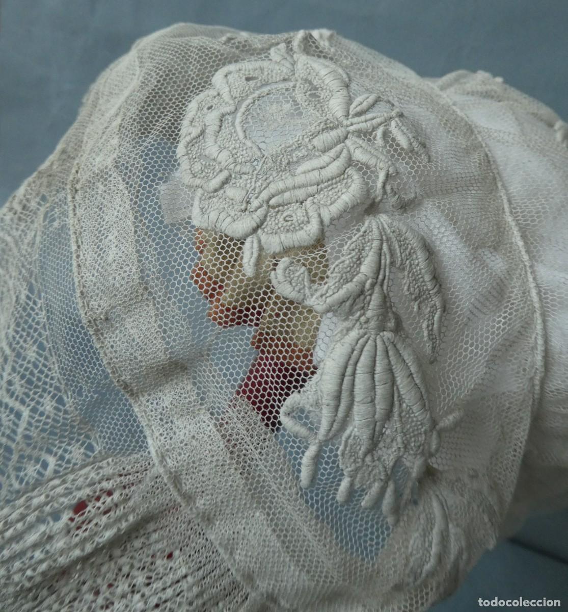 Antig&uuml;edades: ANTIGUO GORRO DE ENCAJE S.XIX - Foto 2