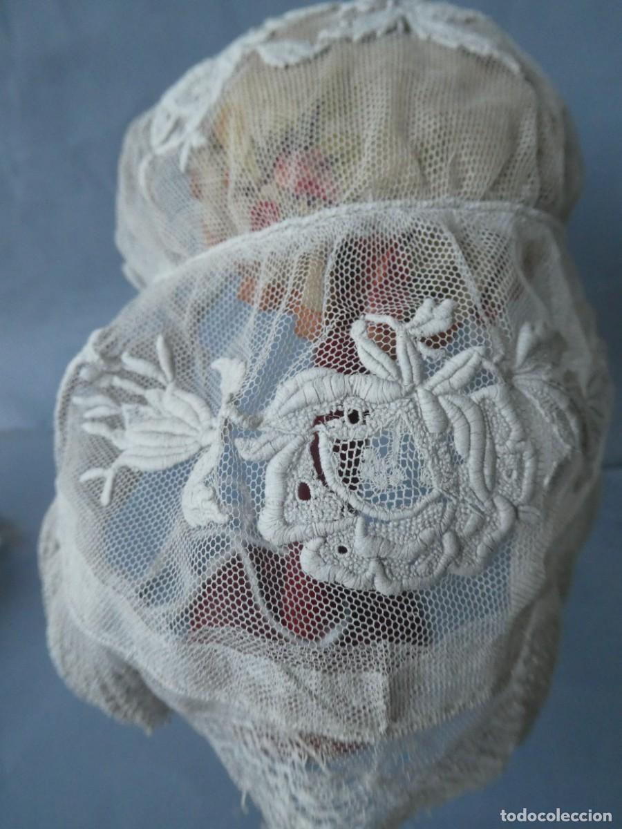 Antig&uuml;edades: ANTIGUO GORRO DE ENCAJE S.XIX - Foto 3