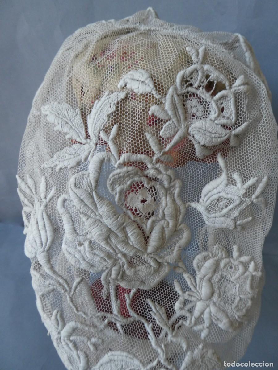 Antig&uuml;edades: ANTIGUO GORRO DE ENCAJE S.XIX - Foto 5