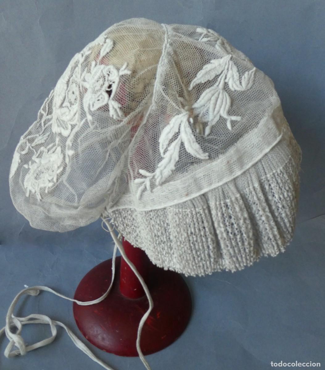 Antig&uuml;edades: ANTIGUO GORRO DE ENCAJE S.XIX - Foto 9