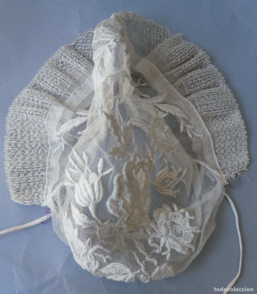 Antig&uuml;edades: ANTIGUO GORRO DE ENCAJE S.XIX - Foto 11