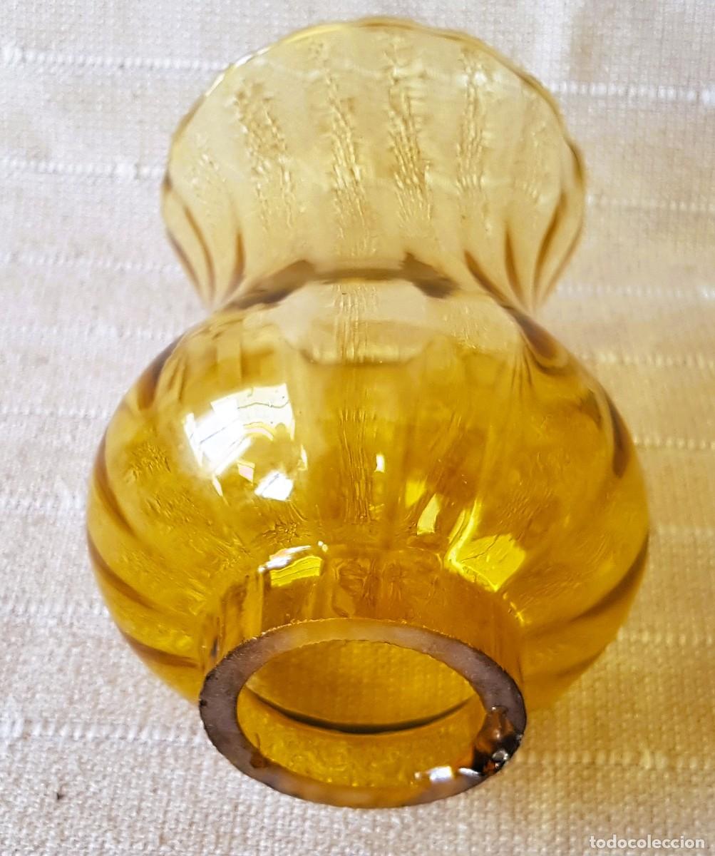 Antig&uuml;edades: Antiguo Farol de Forja con Cristal Ambar - Foto 14