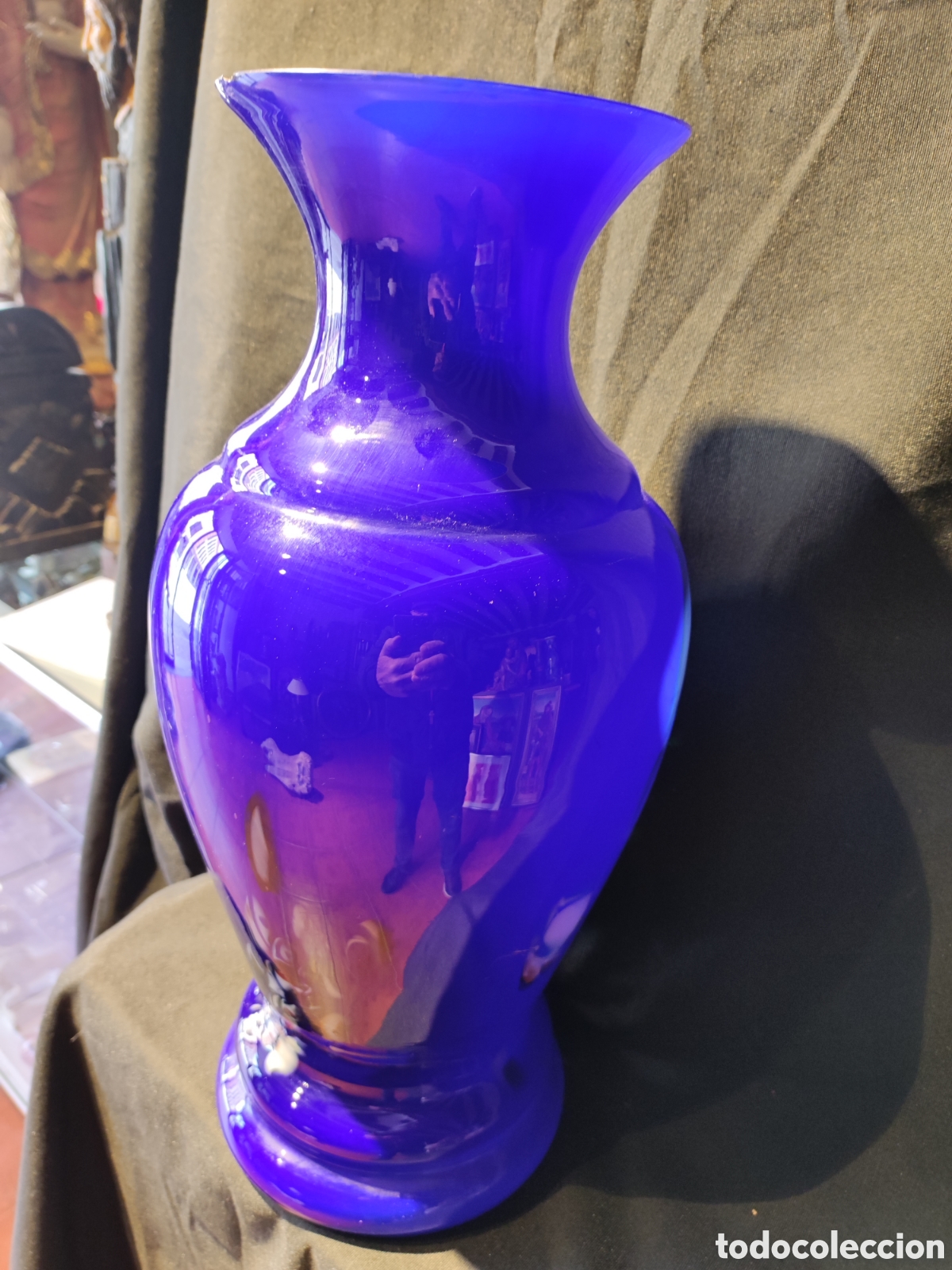 Antig&uuml;edades: Jarr&oacute;n cristal azul cobalto - Foto 2